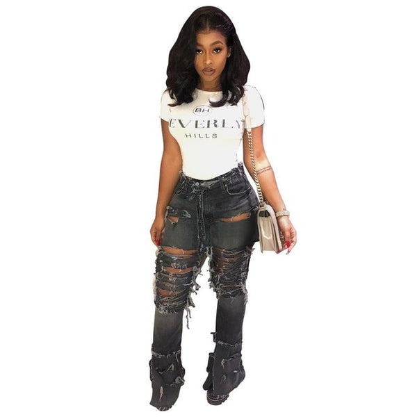 La Flair Ripped Denim