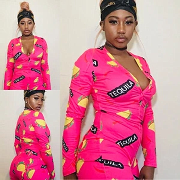 Women's Long Sleeve Pajama BodyCon