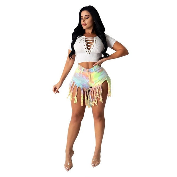 Women's Taseel Tie Print Jean's