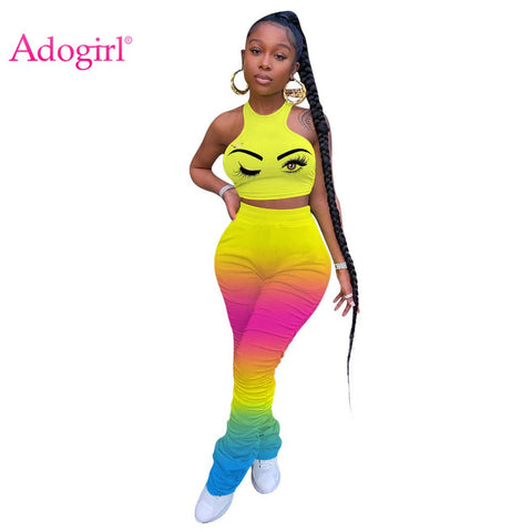 Ruched Chameleon Two Piece Tracksuit