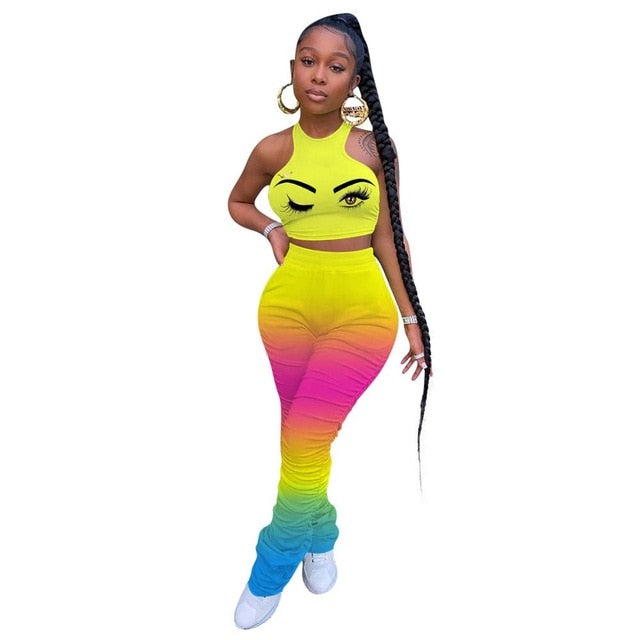 Ruched Chameleon Two Piece Tracksuit