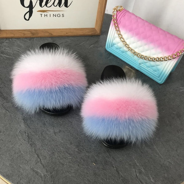 Candy Fur Slippers & Bag Set