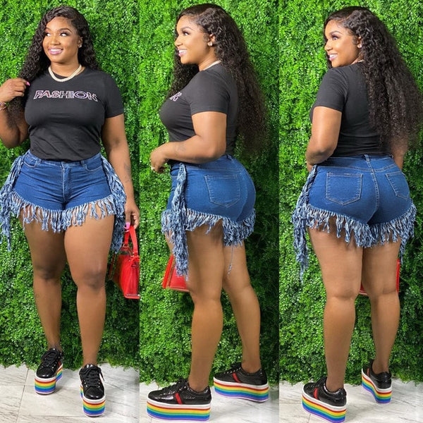 YaYa Splicing Jean Shorts