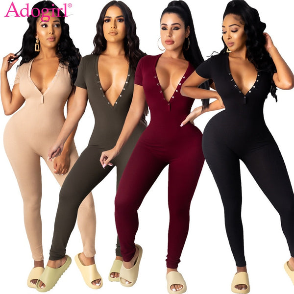 Aint That Deep V Neck 1 Piece